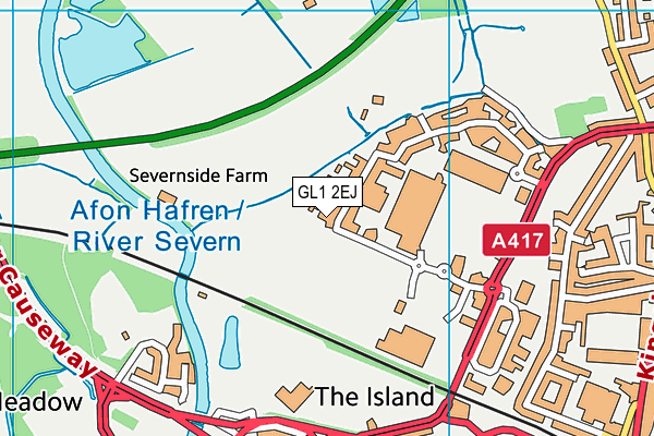 GL1 2EJ map - OS VectorMap District (Ordnance Survey)