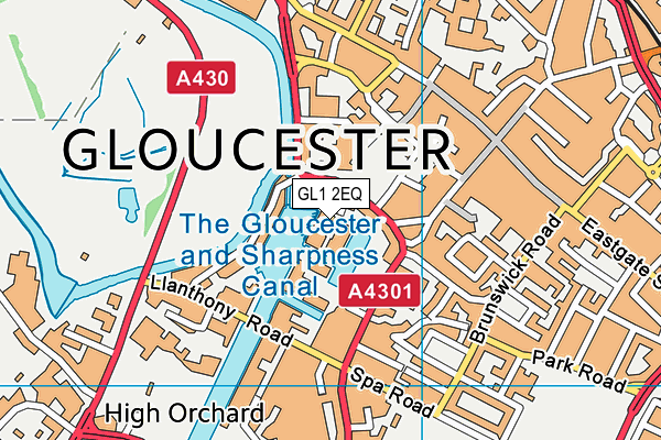 GL1 2EQ map - OS VectorMap District (Ordnance Survey)