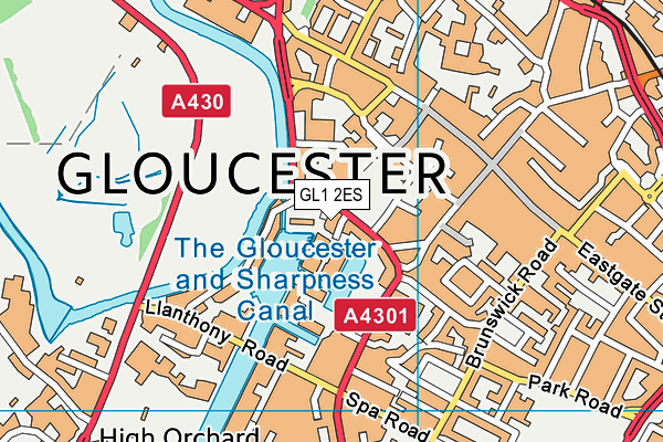 GL1 2ES map - OS VectorMap District (Ordnance Survey)