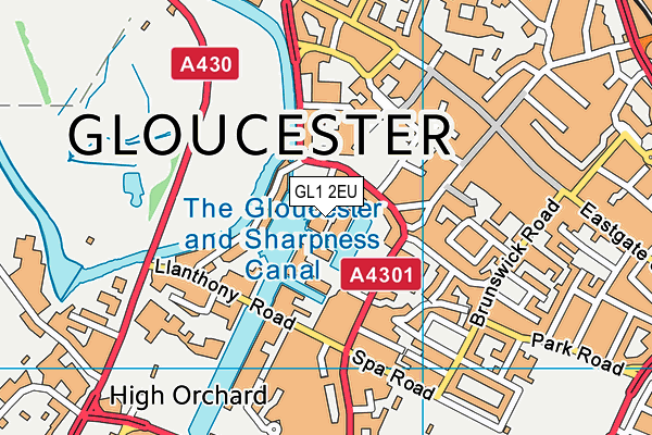 GL1 2EU map - OS VectorMap District (Ordnance Survey)