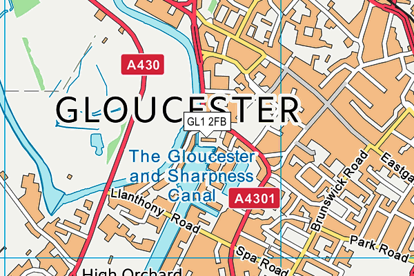 GL1 2FB map - OS VectorMap District (Ordnance Survey)