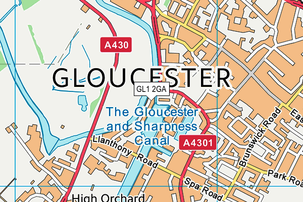 GL1 2GA map - OS VectorMap District (Ordnance Survey)