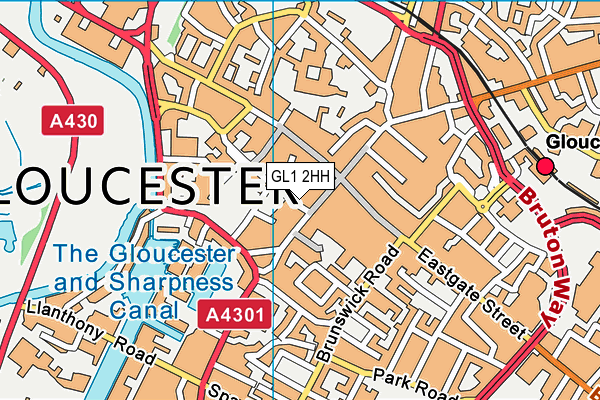 GL1 2HH map - OS VectorMap District (Ordnance Survey)