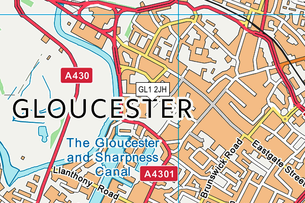 GL1 2JH map - OS VectorMap District (Ordnance Survey)