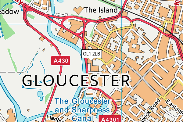 GL1 2LB map - OS VectorMap District (Ordnance Survey)