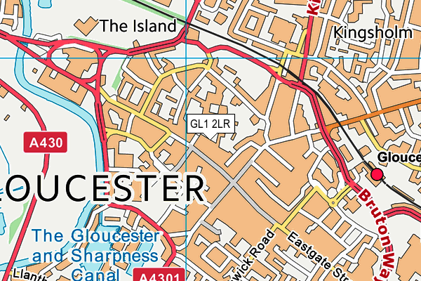 GL1 2LR map - OS VectorMap District (Ordnance Survey)