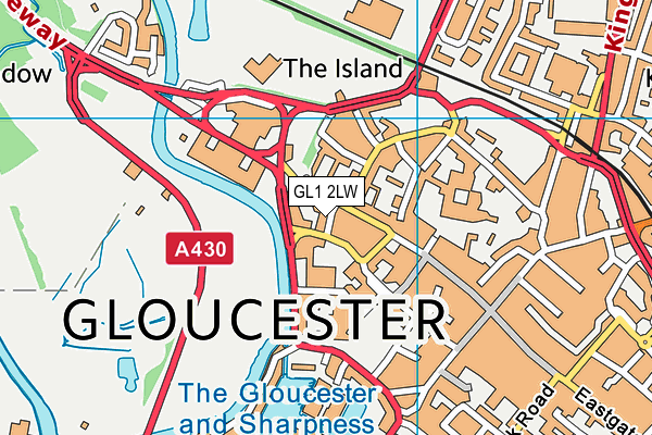 GL1 2LW map - OS VectorMap District (Ordnance Survey)