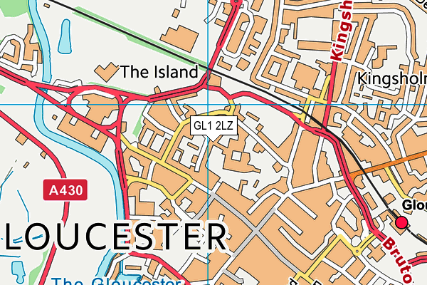 GL1 2LZ map - OS VectorMap District (Ordnance Survey)