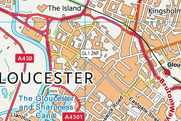 GL1 2NF map - OS VectorMap District (Ordnance Survey)