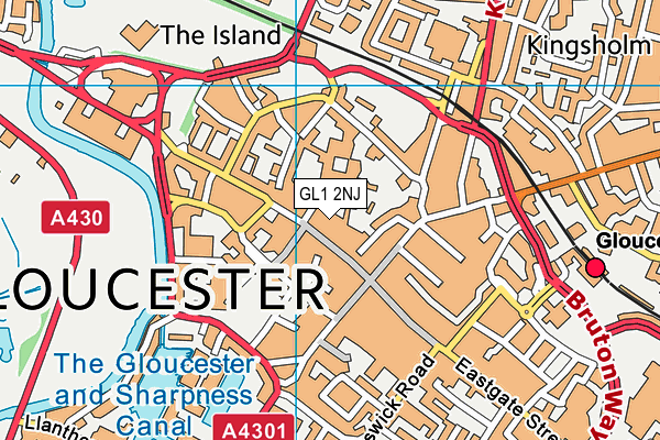 GL1 2NJ map - OS VectorMap District (Ordnance Survey)