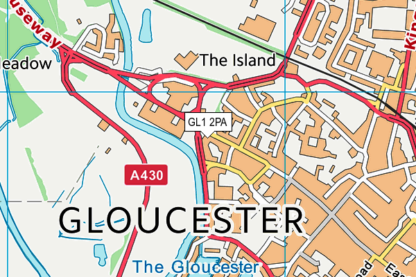 GL1 2PA map - OS VectorMap District (Ordnance Survey)