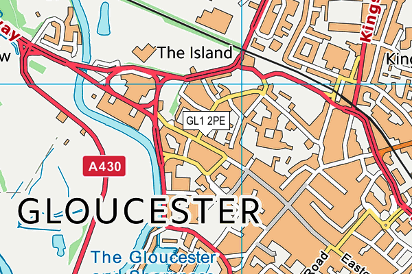 GL1 2PE map - OS VectorMap District (Ordnance Survey)