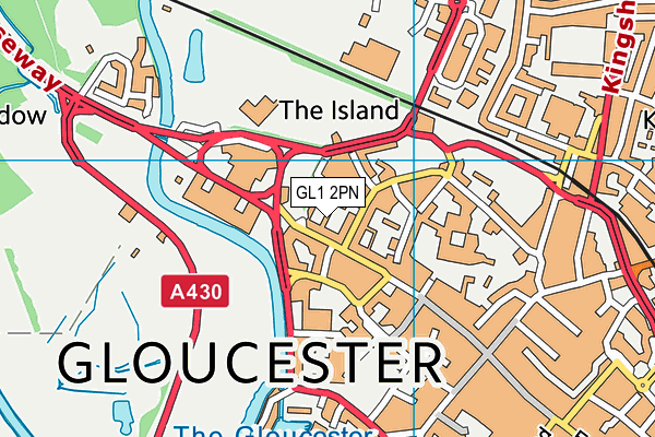 GL1 2PN map - OS VectorMap District (Ordnance Survey)