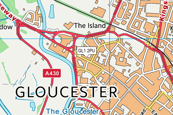 GL1 2PU map - OS VectorMap District (Ordnance Survey)