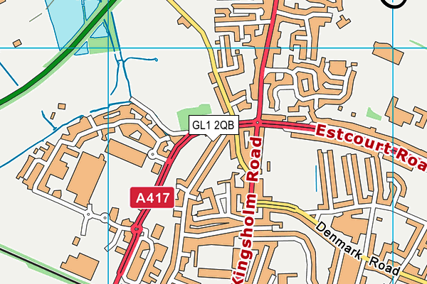 GL1 2QB map - OS VectorMap District (Ordnance Survey)