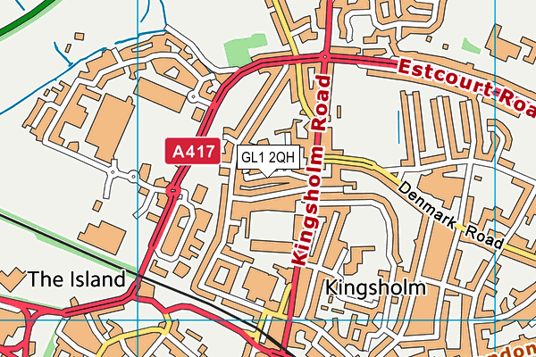 GL1 2QH map - OS VectorMap District (Ordnance Survey)