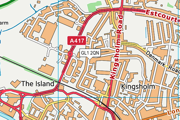 GL1 2QN map - OS VectorMap District (Ordnance Survey)