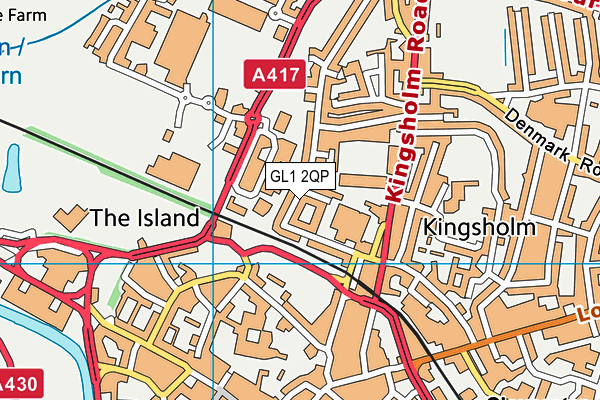 GL1 2QP map - OS VectorMap District (Ordnance Survey)