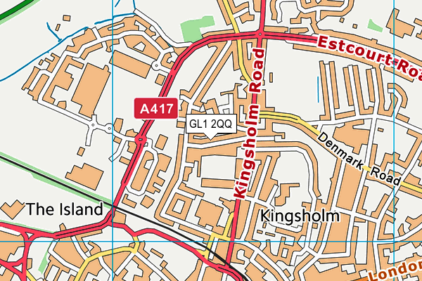 GL1 2QQ map - OS VectorMap District (Ordnance Survey)