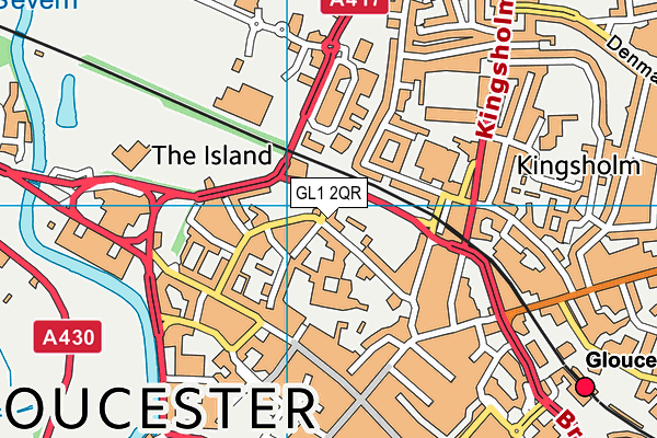 GL1 2QR map - OS VectorMap District (Ordnance Survey)
