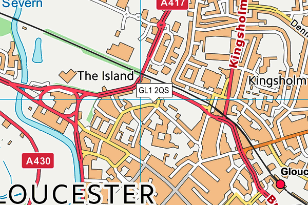 GL1 2QS map - OS VectorMap District (Ordnance Survey)