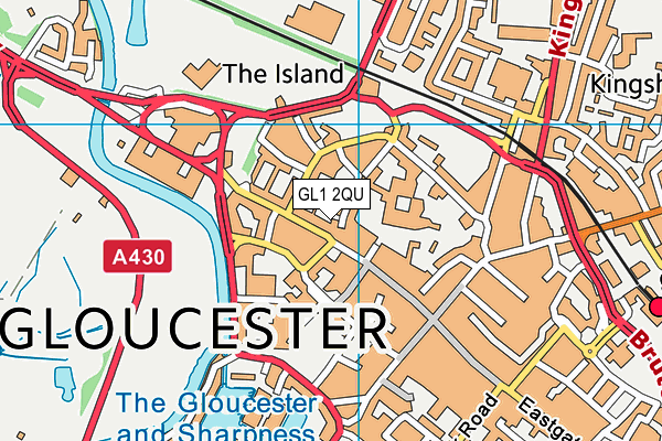 GL1 2QU map - OS VectorMap District (Ordnance Survey)