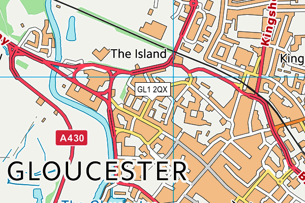 GL1 2QX map - OS VectorMap District (Ordnance Survey)