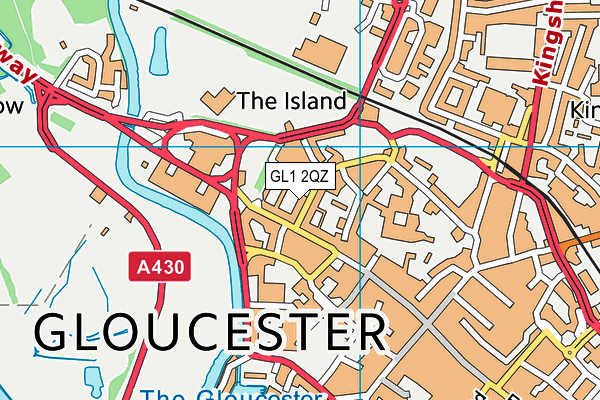 GL1 2QZ map - OS VectorMap District (Ordnance Survey)