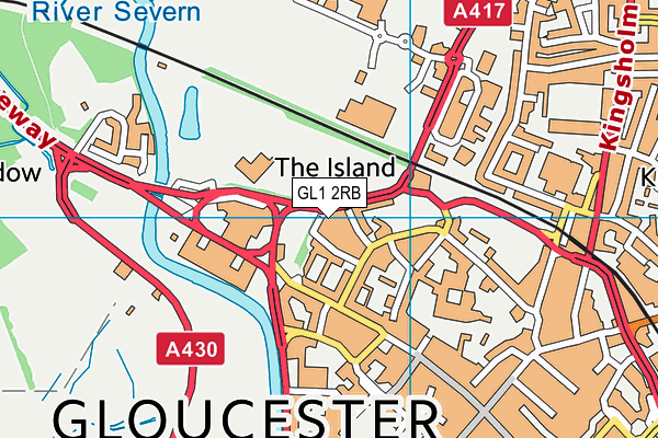 GL1 2RB map - OS VectorMap District (Ordnance Survey)