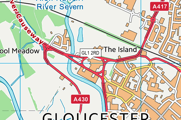 GL1 2RD map - OS VectorMap District (Ordnance Survey)