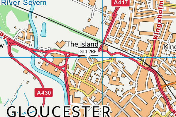 GL1 2RE map - OS VectorMap District (Ordnance Survey)