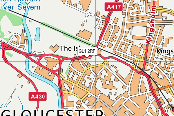 GL1 2RF map - OS VectorMap District (Ordnance Survey)