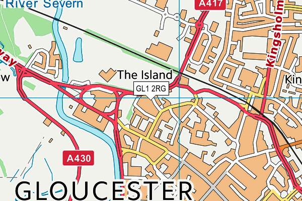 GL1 2RG map - OS VectorMap District (Ordnance Survey)