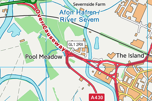 GL1 2RX map - OS VectorMap District (Ordnance Survey)