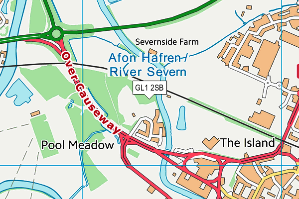 GL1 2SB map - OS VectorMap District (Ordnance Survey)