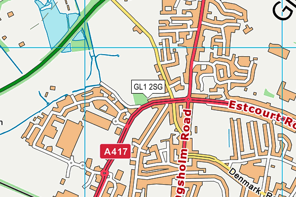 GL1 2SG map - OS VectorMap District (Ordnance Survey)