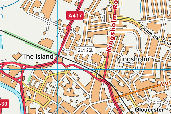 GL1 2SL map - OS VectorMap District (Ordnance Survey)