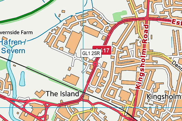 GL1 2SR map - OS VectorMap District (Ordnance Survey)