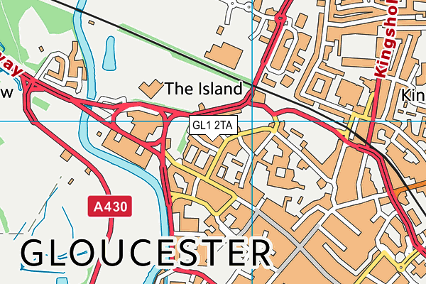 GL1 2TA map - OS VectorMap District (Ordnance Survey)