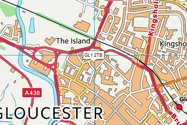 GL1 2TB map - OS VectorMap District (Ordnance Survey)