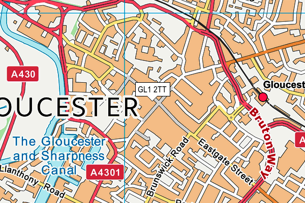 GL1 2TT map - OS VectorMap District (Ordnance Survey)