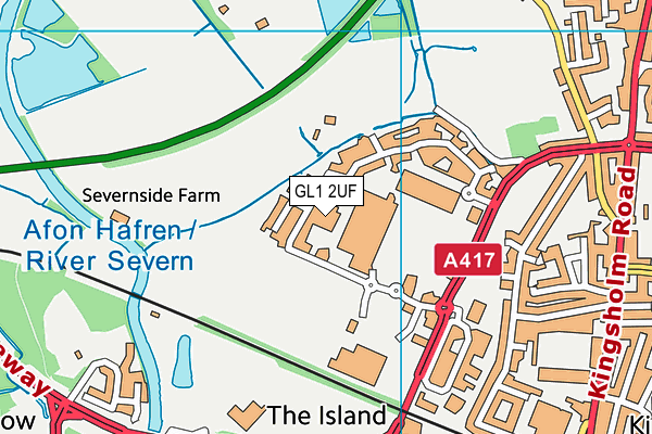 GL1 2UF map - OS VectorMap District (Ordnance Survey)