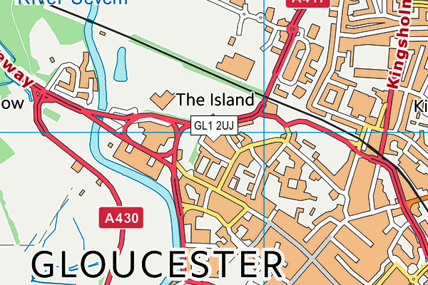 GL1 2UJ map - OS VectorMap District (Ordnance Survey)