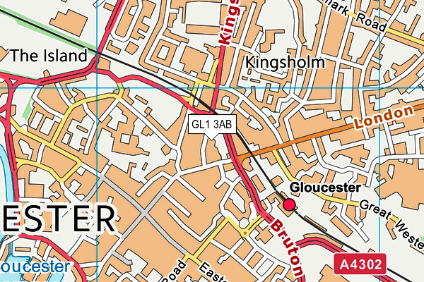 GL1 3AB map - OS VectorMap District (Ordnance Survey)