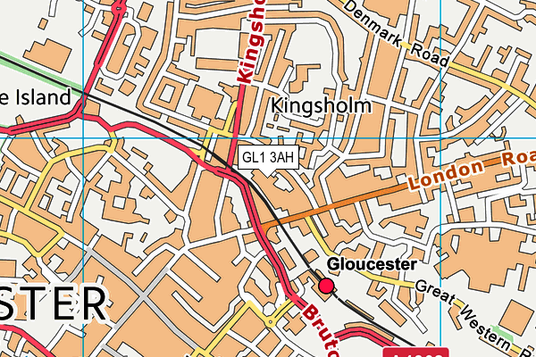 GL1 3AH map - OS VectorMap District (Ordnance Survey)