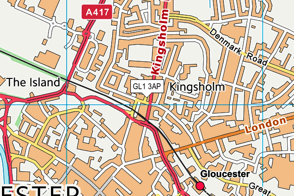 GL1 3AP map - OS VectorMap District (Ordnance Survey)