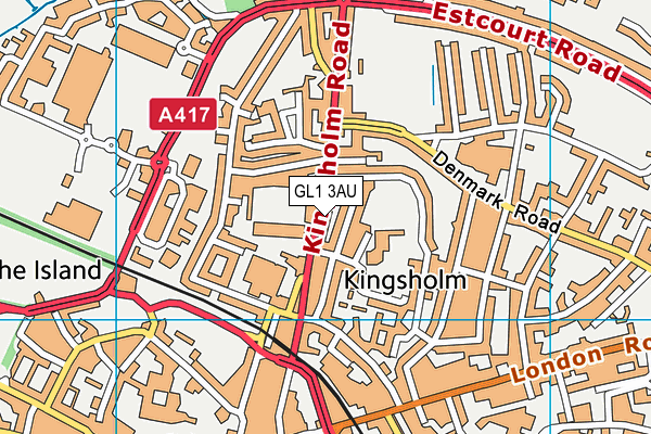 GL1 3AU map - OS VectorMap District (Ordnance Survey)