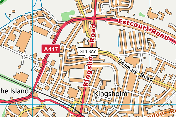 GL1 3AY map - OS VectorMap District (Ordnance Survey)