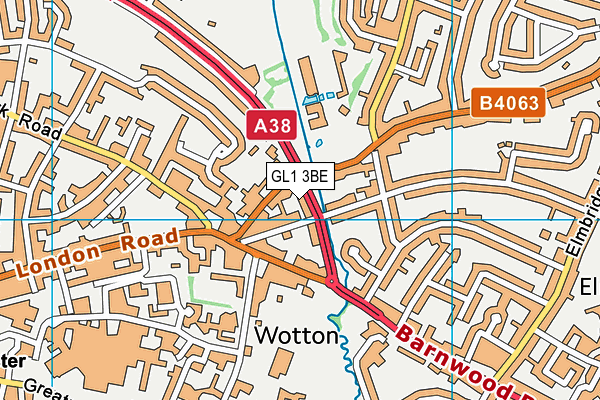 GL1 3BE map - OS VectorMap District (Ordnance Survey)