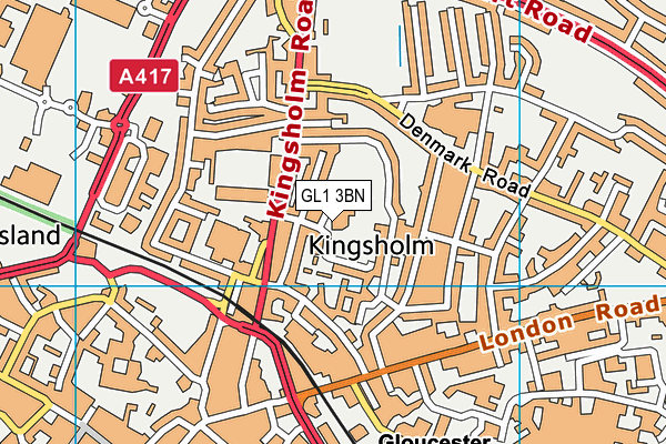 Kingsholm C Of E Primary School map (GL1 3BN) - OS VectorMap District (Ordnance Survey)